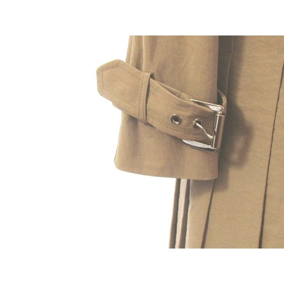 Michael Kors Collection Double Breasted/Pleated Hem Designer Trench Coat 6.R - Picture 11 of 11